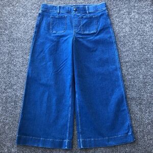 Spanx cropped wide leg size 3X/ 3T in washed blue